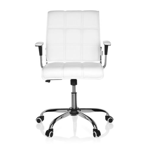 Siège De Bureau / Siège Tournant Ernesto Similicuir Blanc Hjh Office