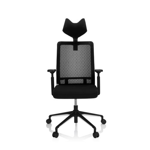 Siège De Bureau / Siège Pivotant Skate Ma Tissu/Tissu Maille Noir Hjh Office