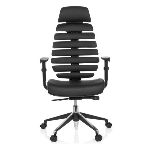 Siège De Bureau / Siège Tournant Ergo Line Pro Ii En Cuir Noir Hjh Office