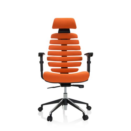 Chaise De Bureau / Chaise Pivotante Ergo Line Ii Pro Tissu Orange Hjh Office