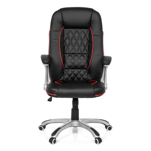 Fauteuil De Direction Relax Ab100 Simili Cuir Noir/Rouge