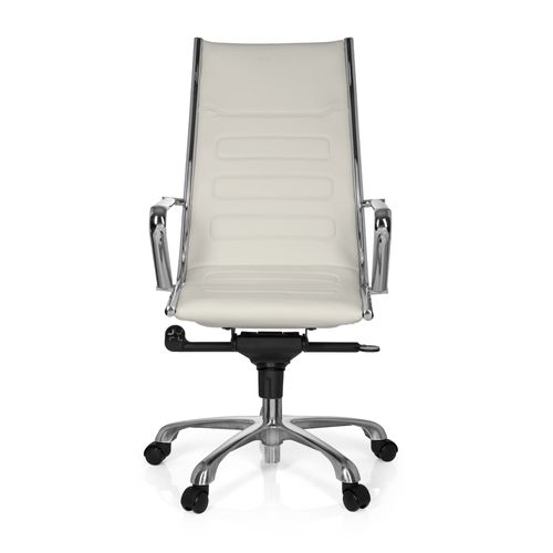 Fauteuil De Direction Pariba Iii Simili-Cuir Blanc Hjh Office
