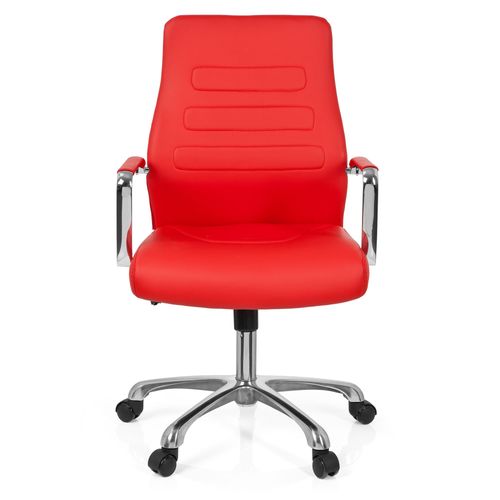 Chaise De Bureau / Fauteuil De Direction Tewa Simili Cuir Rouge Hjh Office