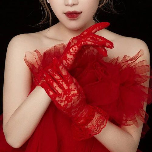Gants Sans Doigts En Résille Creux À Fleurs En Dentelle Pour Femmes,Mitaines De Mariage En Maille,Protection Solaire Élégante,Décoration De La Main,38 Couleurs - Type H1