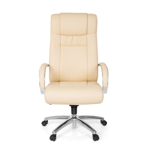 Fauteuil De Direction Xxl G 600 Simili Cuir Beige / Creme Hjh Office