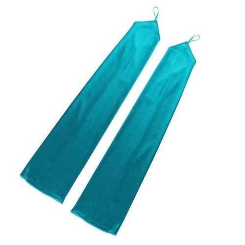 Gants De Conduite En Satin Pour Femmes,Longueur 49cm,Protection Solaire,Crochet Pour Couvrir Les Cicatrices,Robe De Dîner,Mitaines D'étiquette - Type Peacock Green
