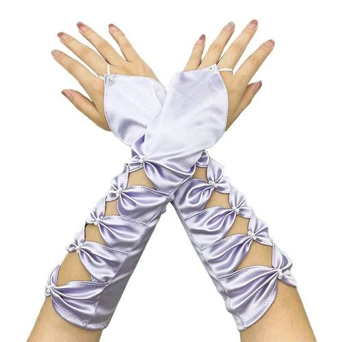 Gants Longs Pour Femmes,Mitaines De Performance De Danse,Gants De Conduite,Costume De Fête,Mode - Type Light Purple-One Size