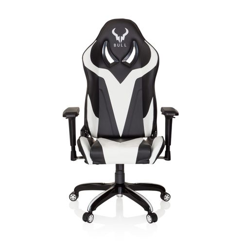 Chaise Gaming / Chaise De Bureau Promoter I Similicuir Noir / Blanc Hjh Office