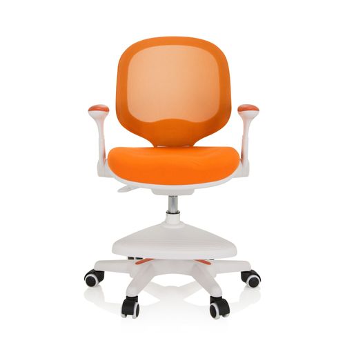 Chaise De Bureau Pour Enfant Kid Ergo Tissu/Tissu Maille Orange Hjh Office