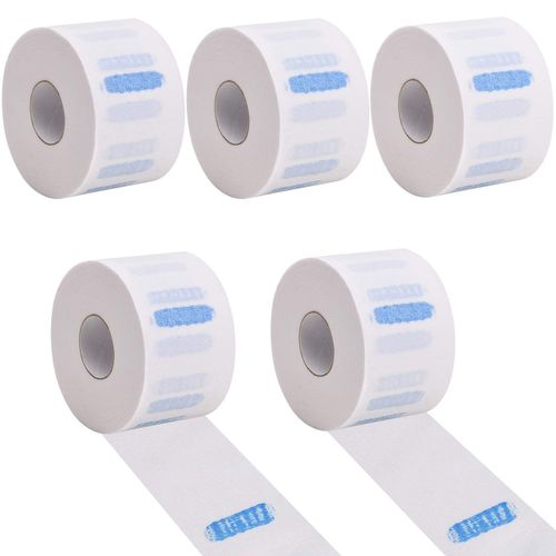 Lot De 5 Accessoires De Coiffure Jetables En Papier Pour Cou Extensible Blanc