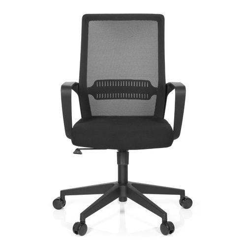 Chaise De Bureau / Chaise Pivotante Preston Tissu Maille Noir Hjh Office