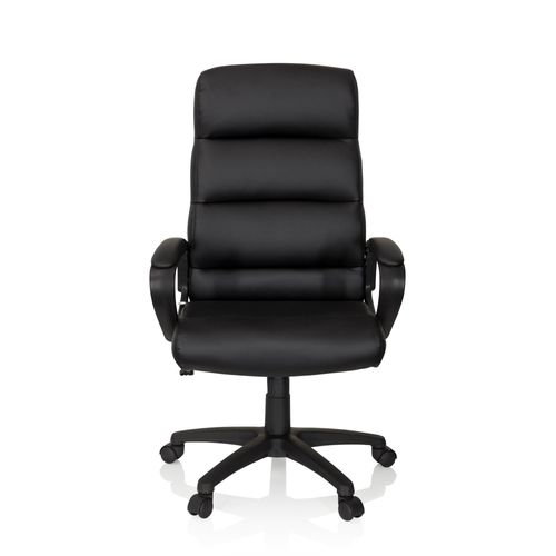 Chaise De Bureau / Fauteuil Pivotant Futura 100 Similicuir Noir Hjh Office