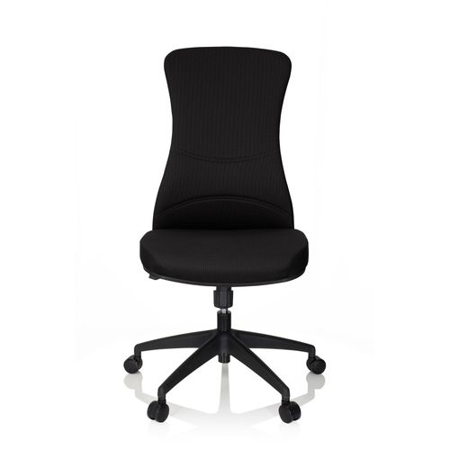 Chaise De Bureau / Chaise Pivotante Xt Tissu Noir Hjh Office