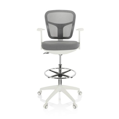Siège Technique / Tabouret Technique Top Work 108 W Tissu Maille/Tissu Gris Hjh Office