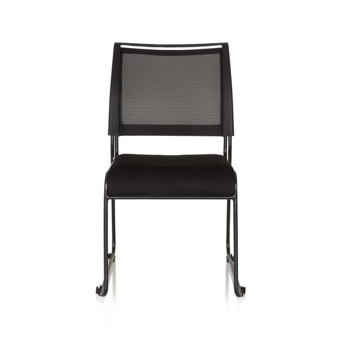 Chaise Visiteur / Chaise De Conférenc Padua V Tissu / Tissu Maille Noir Hjh Office