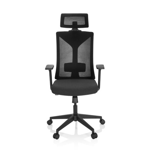 Siège De Bureau / Siège Pivotant Kodiak Tissu / Tissu Maille Noir Hjh Office