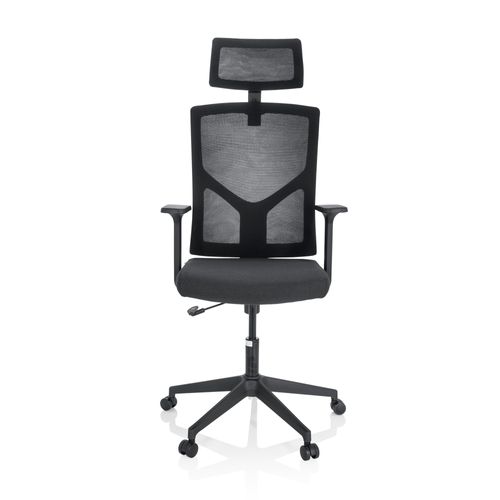 Siège De Bureau / Siège Pivotant Breton B Tissu / Tissu Maille Noir Hjh Office