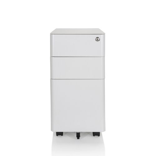 Conteneur Roulant Color I Acier Blanc Hjh Office