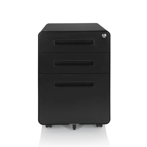 Conteneur Roulant Color Plus I Acier Noir Hjh Office