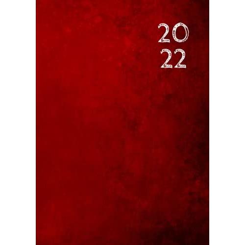 Agenda Da Scrivania 2022 Rossa Attraente A4 Giornaliera | 375 Una Pagina Per Giorno: Dimensioni 8,25x11 Inch (Italian Edition)