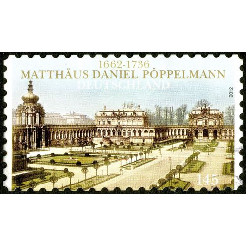 Timbre Oblitéré Deutschland, 1662-1736, Matthaüs Daniel Pöppelmann, 2012, 145