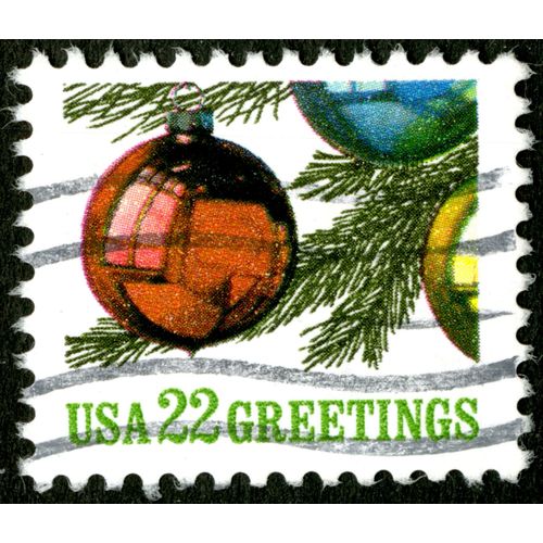 Timbre Oblitéré Usa 22 Greetings