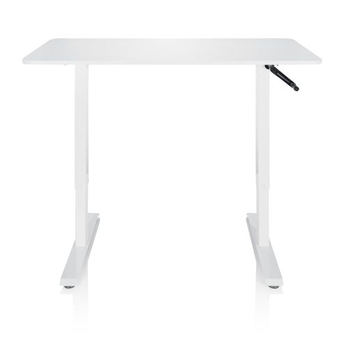 Bureau Stand Cr 120 X 60 Réglable En Hauteur Manuellement Blanc Hjh Office