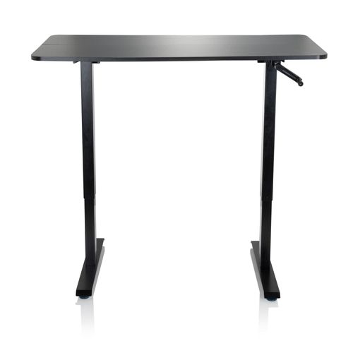 Bureau Stand Cr 120 X 60 Réglable En Hauteur Manuellement Noir Hjh Office