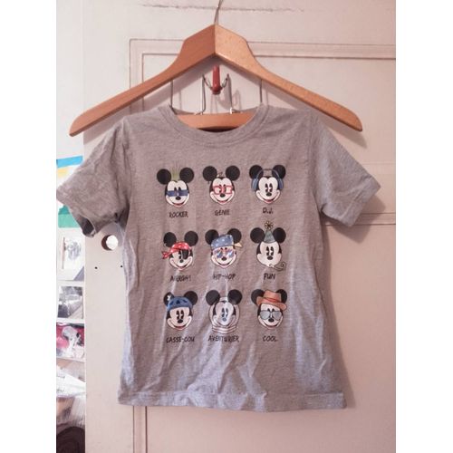 Tee-Shirt Gris Imprimé Coloré 6 Ans Disneyland Paris.