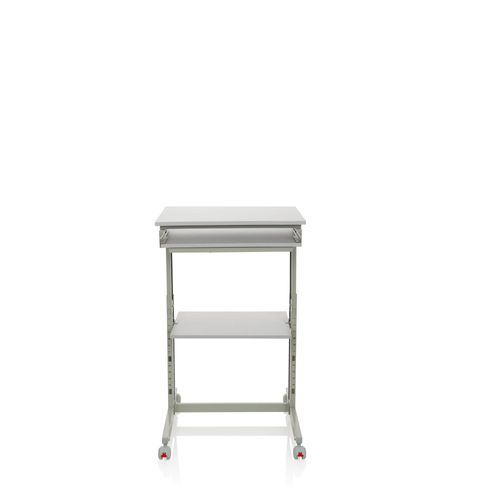 Bureau / Table Pour Ordinateur Workstation Argent Hjh Office
