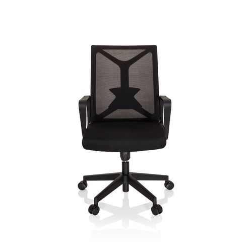 Chaise De Bureau / Siège Pivotant Enco Tissu Maille Noir Pliable Hjh Office