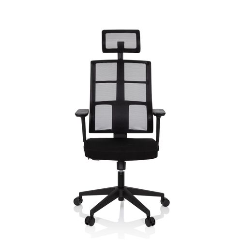 Chaise De Bureau / Chaise Pivotante Spinio Pro Maille / Tissu Noir Hjh Office