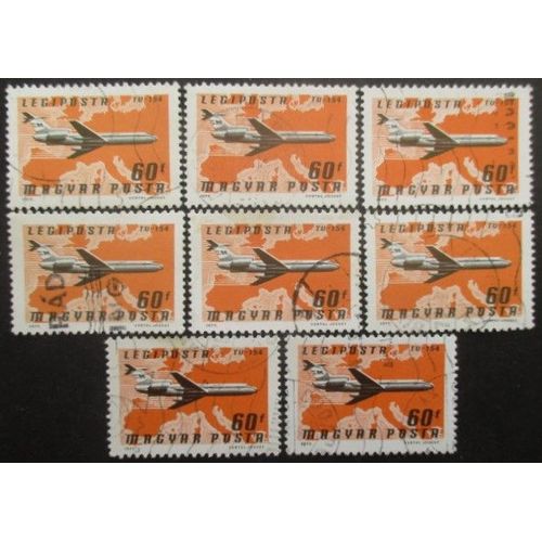 Hongrie Poste Aérienne N°392 X 8 Oblitéré