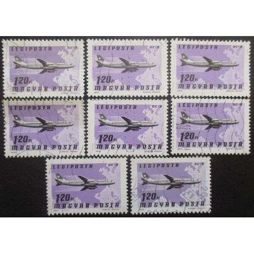 Hongrie Poste Aérienne N°393 X 8 Oblitéré