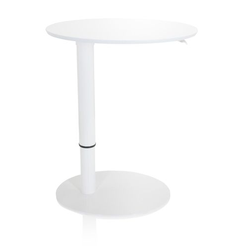 Table Assis-Debout Stand Iii 65 X 50 Cm Ovale Blanc Hjh Office