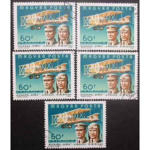 Hongrie Poste Aérienne N°415 X 5 Oblitéré