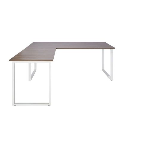 Bureau D'angle / Bureau / Table D'ordinateur Workspace Xl I 180 X 180 Cm Gris / Blanc Hjh Office