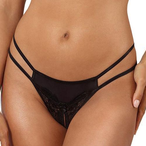 String Ouvert V-10698 Noir - Axami