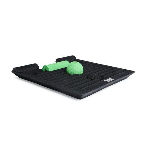 Tapis Anti-Fatigue Blackroll® Smoove Board Avec Outils De Fascias Noir/Vert