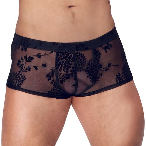 Boxer Transparent Végétal Noir - Noir Handmade