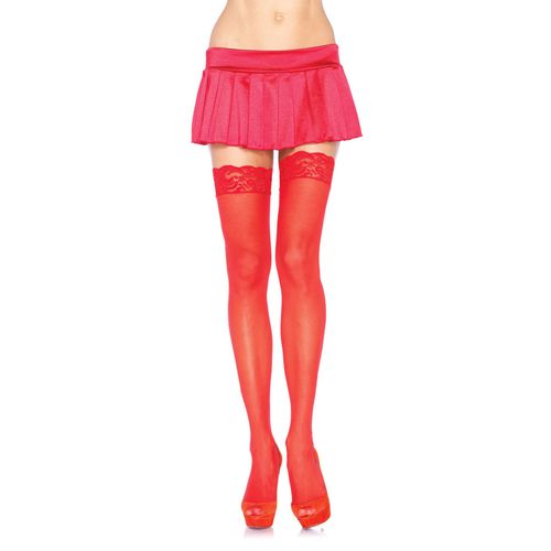 Bas Sexy Jarretière De Dentelle - 20d Blanc - Leg Avenue
