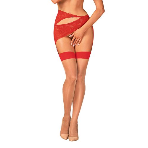 Bas S814 Rouge Rouge - Obsessive