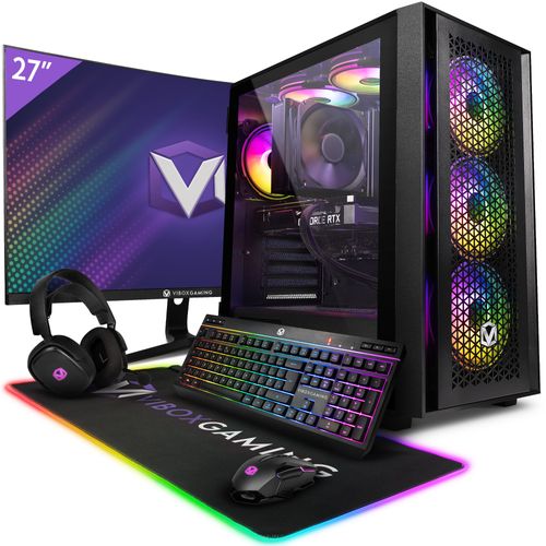 Vibox VIII-26 PC Gamer - 27"" Écran Pack - Intel i9 11900F Processeur 5.2GHz - Nvidia RTX 3060 12Go - 32Go RAM - 1To NVMe M.2 SSD - Windows 11 - WiFi