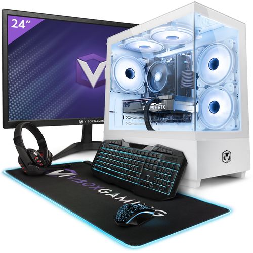 Vibox V-152 PC Gamer - 24"" Écran Pack - AMD Ryzen 5 4500 Processeur 4.1GHz - Nvidia RTX 4060 OC 8Go - 16Go RAM - 1To SSD - 600W - Windows 11 - WiFi