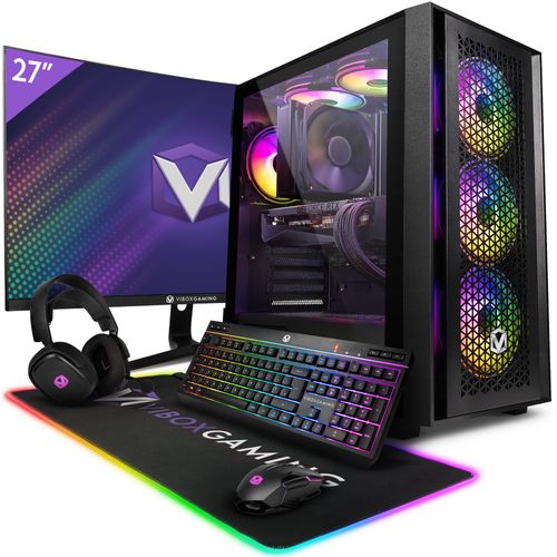 VIBOX X-112 PC Gamer - 27"" 100Hz Écran Pack - Intel i9 14900KF Processeur 5.8GHz - Nvidia RTX 4070 Super OC 16Go - 32Go RAM - 1To NVMe M.2 SSD - 850W PSU - Windows 11 - WiFi