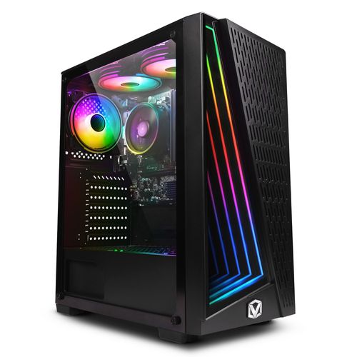 Vibox VI-157 PC Gamer - AMD Ryzen 3200GE Processeur 4GHz - Radeon Vega 8 Graphiques - 8Go RAM - 2To HDD - 240Go SSD - Linux OS - WiFi