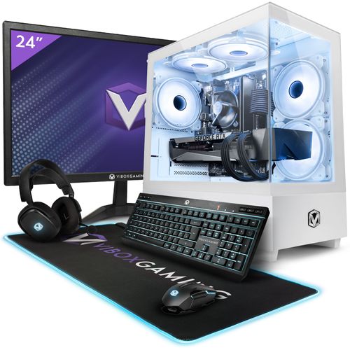 VIBOX IV-138 PC Gamer - 24"" Écran Pack - 8 Core Intel i9 11900 Processeur - Nvidia RTX 4070 Super OC 16Go - 16Go RAM - 1TB NVMe SSD - 850W PSU - Windows 11 - WiFi