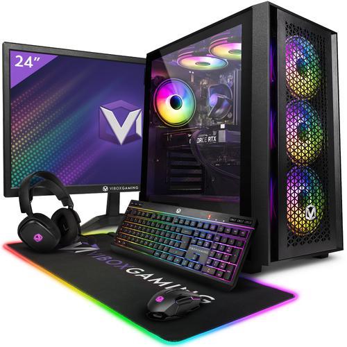 Vibox III-158 PC Gamer - 24"" Écran Pack - 8 Core Intel i7 11700 Processeur 4.8GHz - Nvidia RTX 4060 Ti 8Go - 16Go RAM - 1To NVMe M.2 SSD - Windows 11 - WiFi