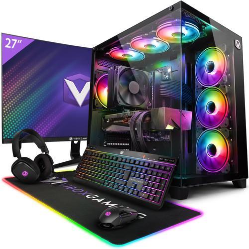 Vibox VII-94 PC Gamer - 27"" 100Hz Écran Pack - Intel i7 14700F Processeur 5.2GHz - Nvidia RTX 4080 Super 16Go - 32Go RAM - 2To NVMe M.2 SSD - 850W PSU - Windows 11 - WiFi