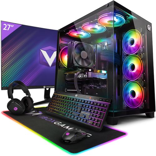Vibox X-54 PC Gamer - 27"" Écran Pack - Intel i9 14900KF Processeur 5.8GHz - Nvidia RTX 3060 OC 12Go - 32Go RAM - 1To NVMe M.2 SSD - 700W PSU - Windows 11 - WiFi